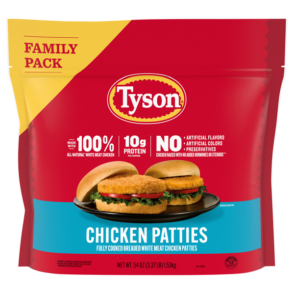 Tyson Fully Cooked Chicken Patties Frozen