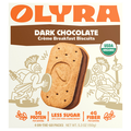 Olyra Organic Dark Chocolate Sandwich Breakfast Bars Biscuits - 4 ct