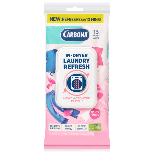 Carbona In-Dryer Laundry Refresh Heat Activated Cloths