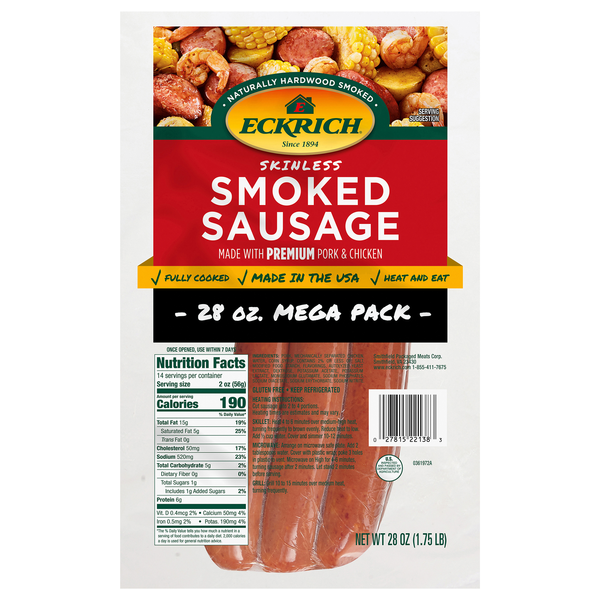 Eckrich Skinless Hardwood Smoked Sausage Mega Pack