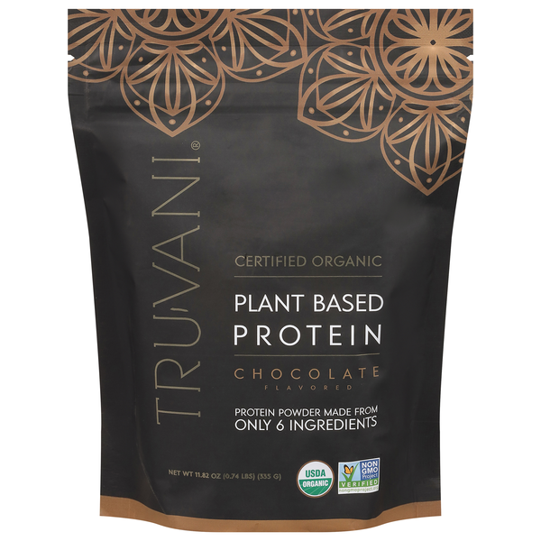 Truvani Organic Chocolate Flavored Plant Based Protein Powder