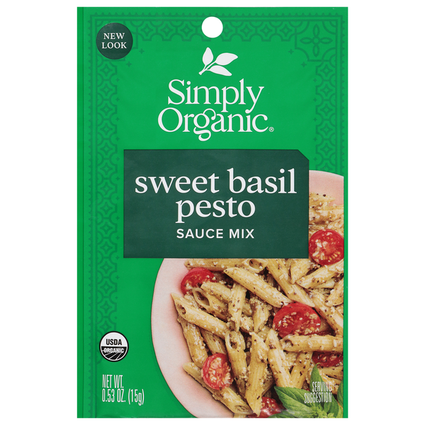 Simply Organic Sweet Basil Pesto Sauce Mix Packet