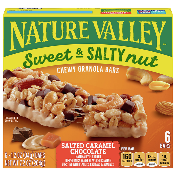 Nature Valley Sweet & Salty Salted Caramel Chocolate Granola Bars - 6 ct