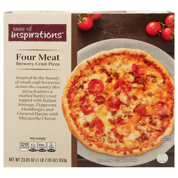 Taste of Inspirations Brewery Crust Four Meat Pizza Frozen