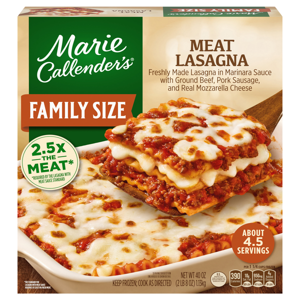 Marie Callender's Meat Lasagna Family Size Frozen Meal