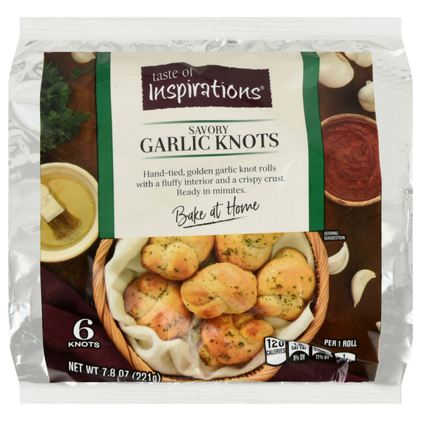 Taste of Inspirations Bake At Home Garlic Knots Savory - 6 ct