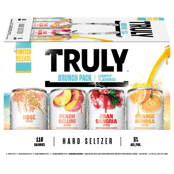 TRULY Brunch Pack Variety Hard Seltzer Gluten Free - 12 pk