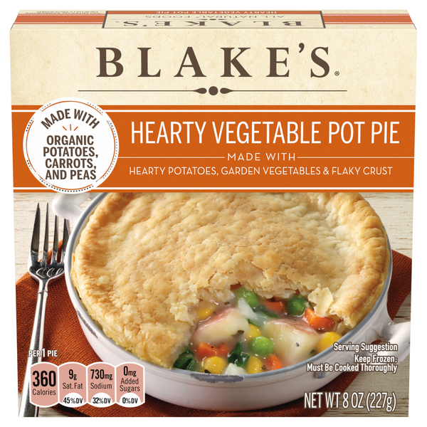 Blake's Hearty Vegetable Pot Pie Organic Frozen Meal