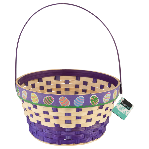 Smart Living Easter Basket Purple w/Eggs