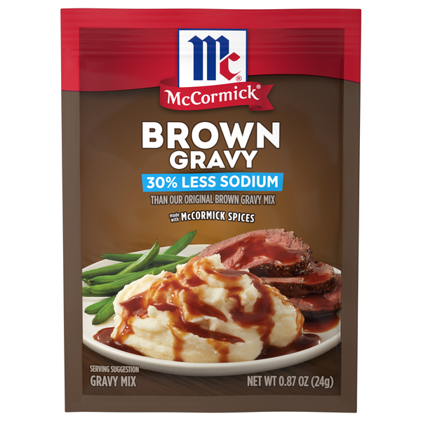 McCormick 30% Less Sodium Brown Gravy Mix Packet