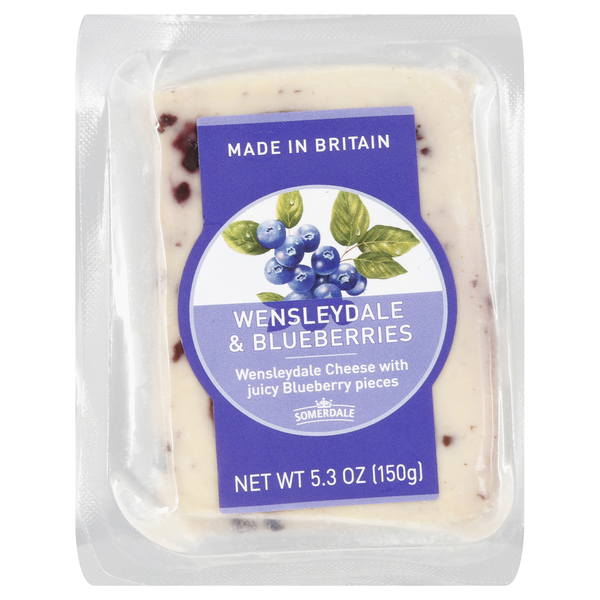 Somerdale Imported Wensleydale Cheese with Blueberries Wedge