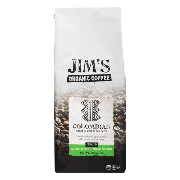 Save on Jim's Organic Coffee Colombian Medium Roast (Ground) Order