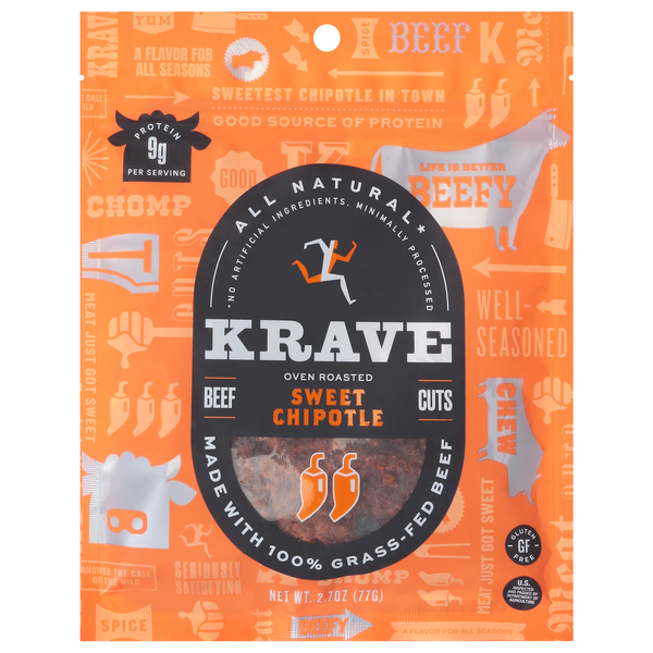 Krave All Natural Oven Roasted Sweet Chipotle Gourmet Beef Cuts