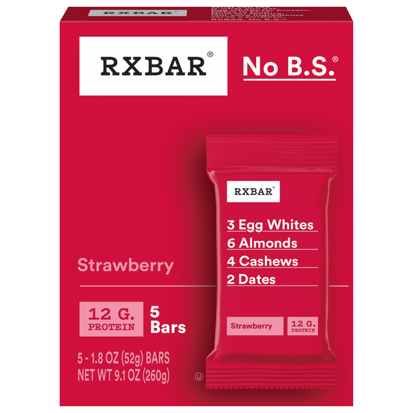 RXBAR Strawberry Protein Bar - 5 ct