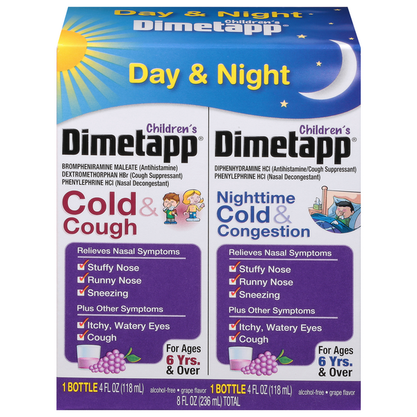 Save on Dimetapp Children's Day/Night Cold Cough & Congestion Grape