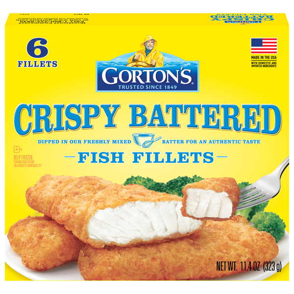 Gorton's Crispy Battered Fish Fillets - 6 ct Frozen