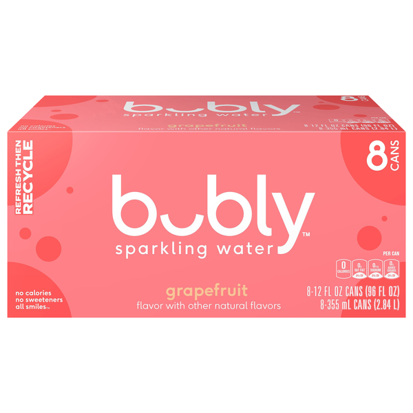 bubly Grapefruit Sparkling Water - 8 pk