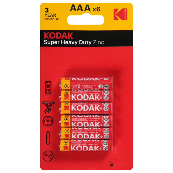 Kodak Super Heavy Duty Zinc Batteries AAA