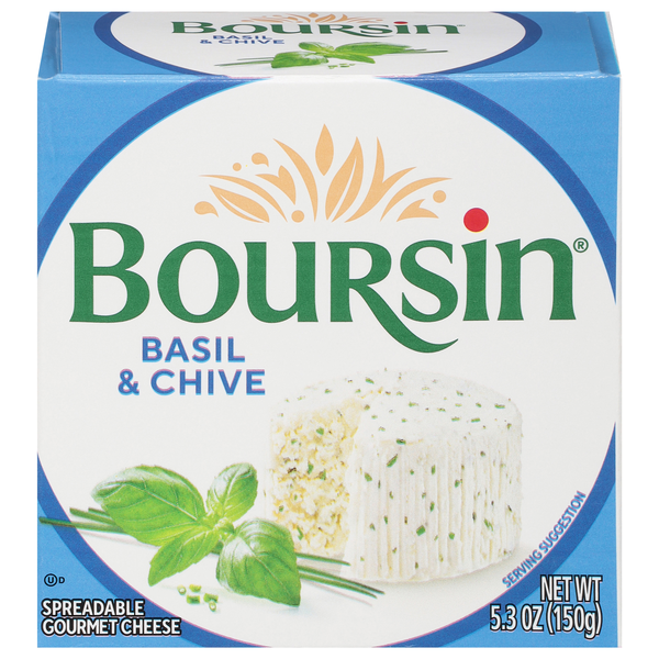 Boursin Basil & Chive Spreadable Gourmet Cheese