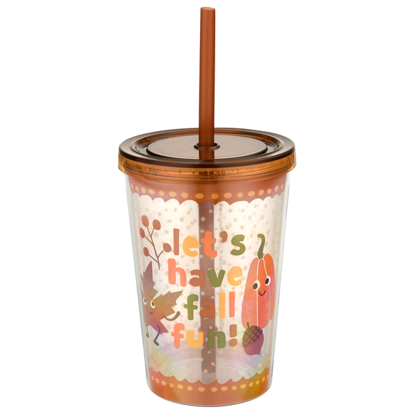 Smart Living Straw Tumbler Let's Have Fall Fun