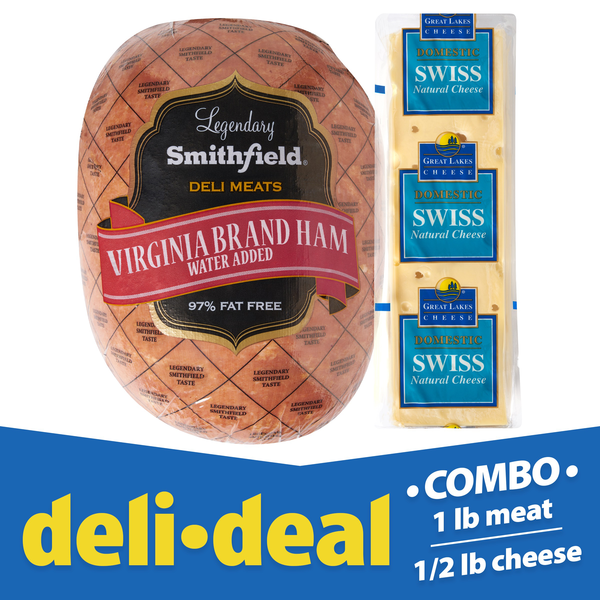 Deli Deal Virginia Baked Ham & Great Lakes Swiss Cheese