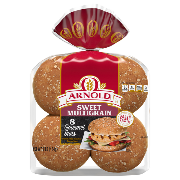 Save on Arnold Sweet Multigrain Gourmet Buns 8 ct Order Online