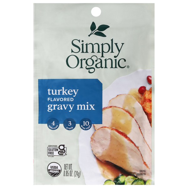 Simply Organic Turkey Flavored Gravy Mix Packet