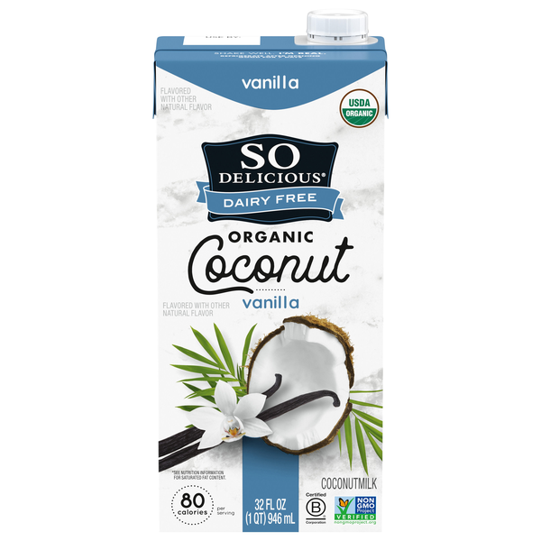 So Delicious Organic Dairy Free Vanilla Coconutmilk Shelf Stable