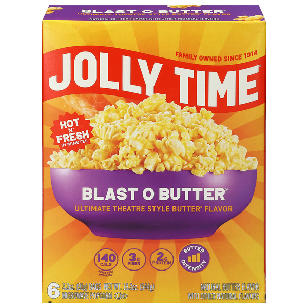 Jolly Time Blast O Butter Ultimate Theatre Microwave Popcorn - 6 ct