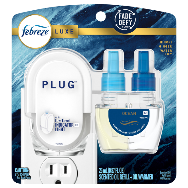 Febreze PLUG Ocean Scented Oil Refill & Warmer - 2 ct