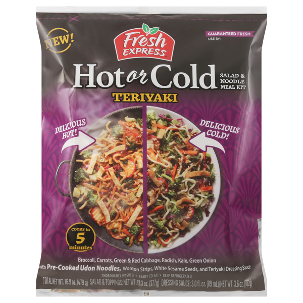 Fresh Express Hot or Cold Teriyaki Salad & Noodle Meal Kit