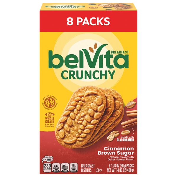 belVita Crunchy Cinnamon Brown Sugar Breakfast Biscuits - 8 ct
