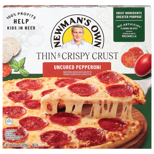 Newman's Own Thin & Crispy Uncured Pepperoni Pizza Frozen
