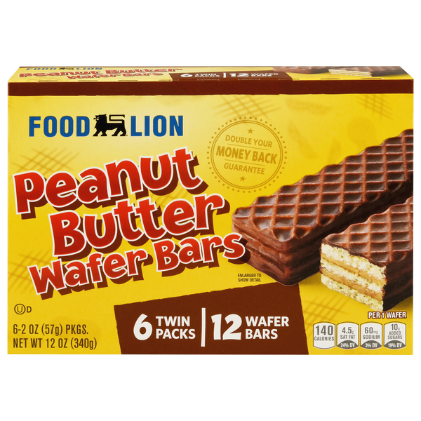 Food Lion Peanut Butter Wafer Bars 2 ea - 6 ct