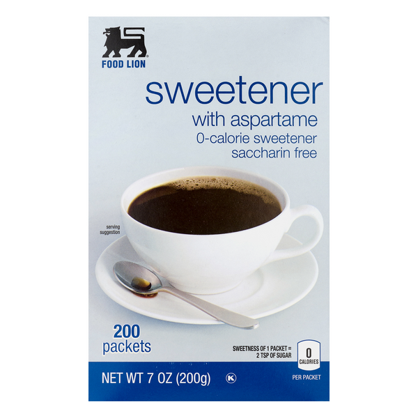 Food Lion Zero Calorie Sweetener Packets with Aspartame