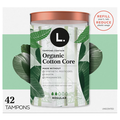 L. 100% Organic Cotton Core Unscented Regular Tampons