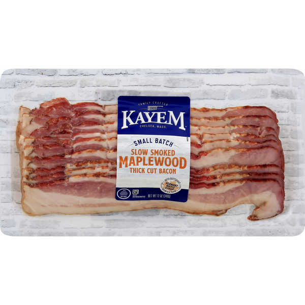 Kayem Small Batch Slow Maplewood Smoked Thick Cut Bacon Sliced