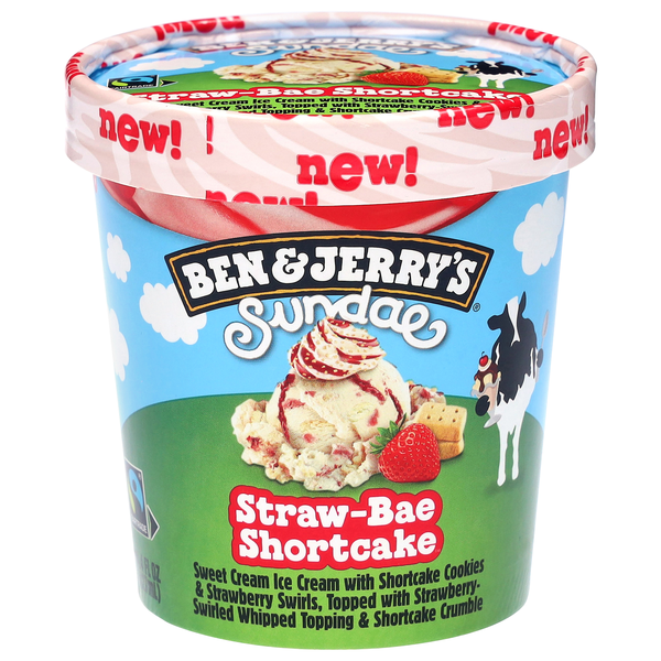 Ben & Jerry's Sundae Straw-Bae Shortcake Ice Cream