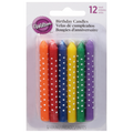 Wilton Multi-Color with White Dots Birthday Candles