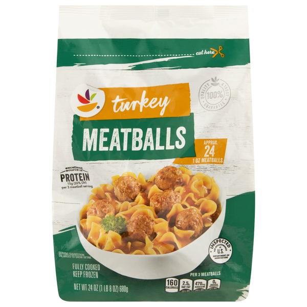 Our Brand Turkey Meatballs - apx 24 ct Frozen