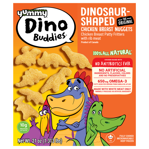 Yummy Dino Buddies Dinosaur Breaded Chicken Breast Nuggets Frozen