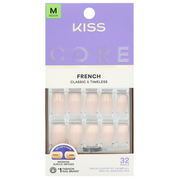 Kiss Core Magnetic French Nails Medium Length Scenario