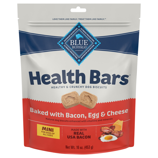 Blue Buffalo Health Bars Bacon Egg & Cheese Crunchy Dog Biscuits