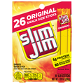 Slim Jim Original Smoked Meat Sticks Snack Size - 26 ct