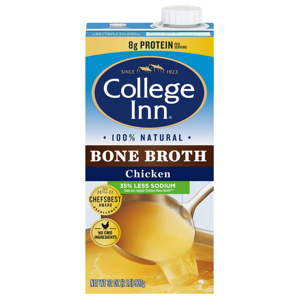 College Inn 100% Natural Gluten Free Less Sodium Chicken Bone Broth