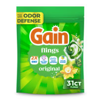 Gain Flings! 3-in-1 Original Laundry Detergent Pacs - 31 ct | Food