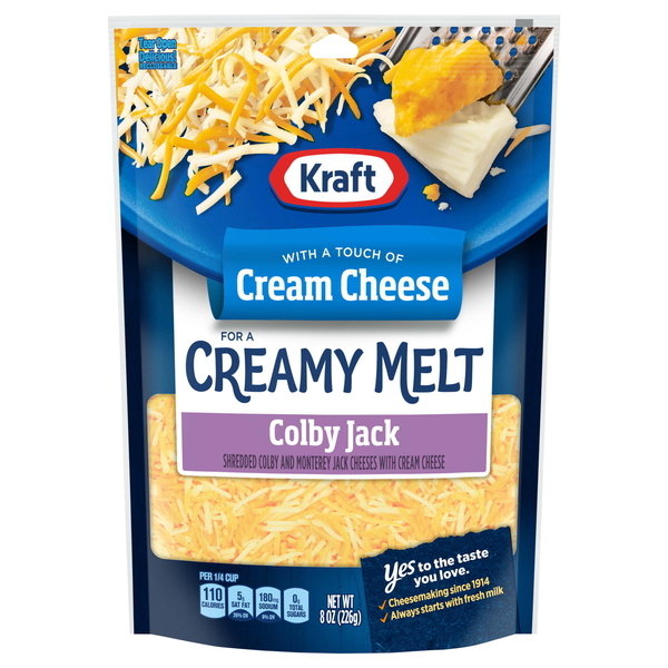 Kraft Creamy Melt Shredded Colby Jack Cheese