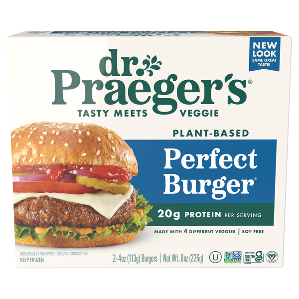 Save on Dr. Praeger's Gluten Free Vegan Plant Protein Perfect Burgers 2