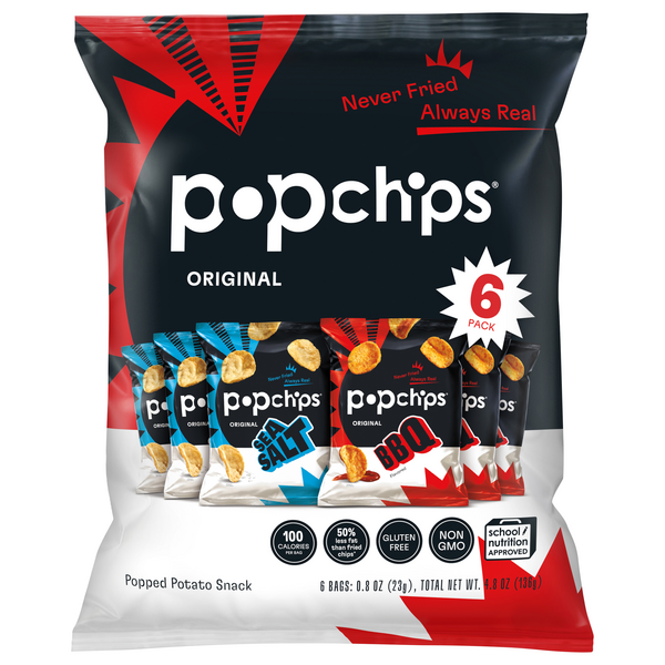 popchips Potato Chips Variety Pack Gluten Free Pack - 6 ct