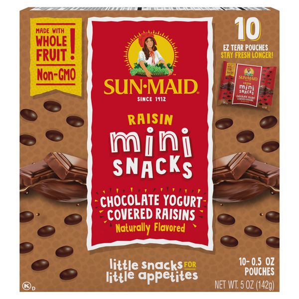Save on SunMaid Raisin Mini Snacks Chocolate Yogurt Covered Raisin